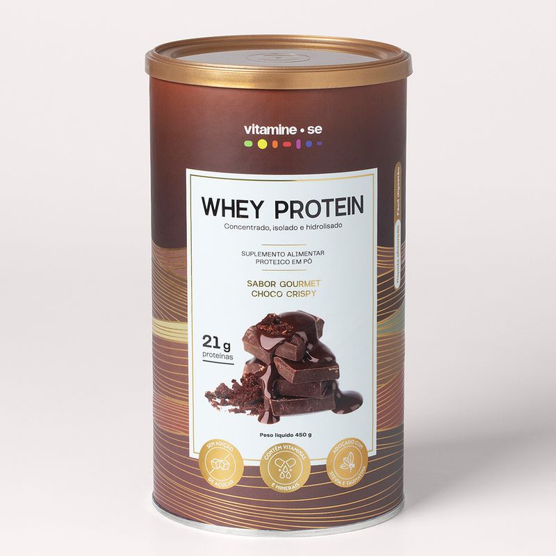 Whey Protein Choco Crispy com 21 g de proteína